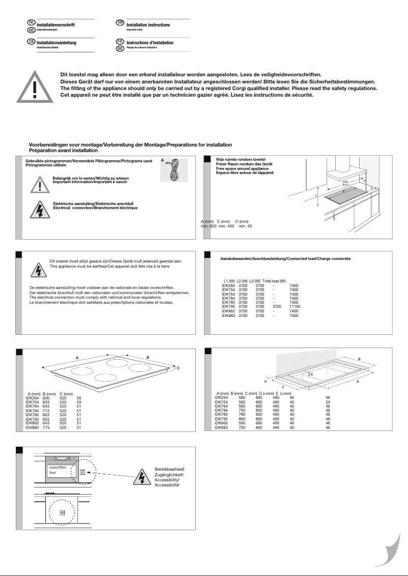 Image de la première page du manuel de l'appareil IDK862