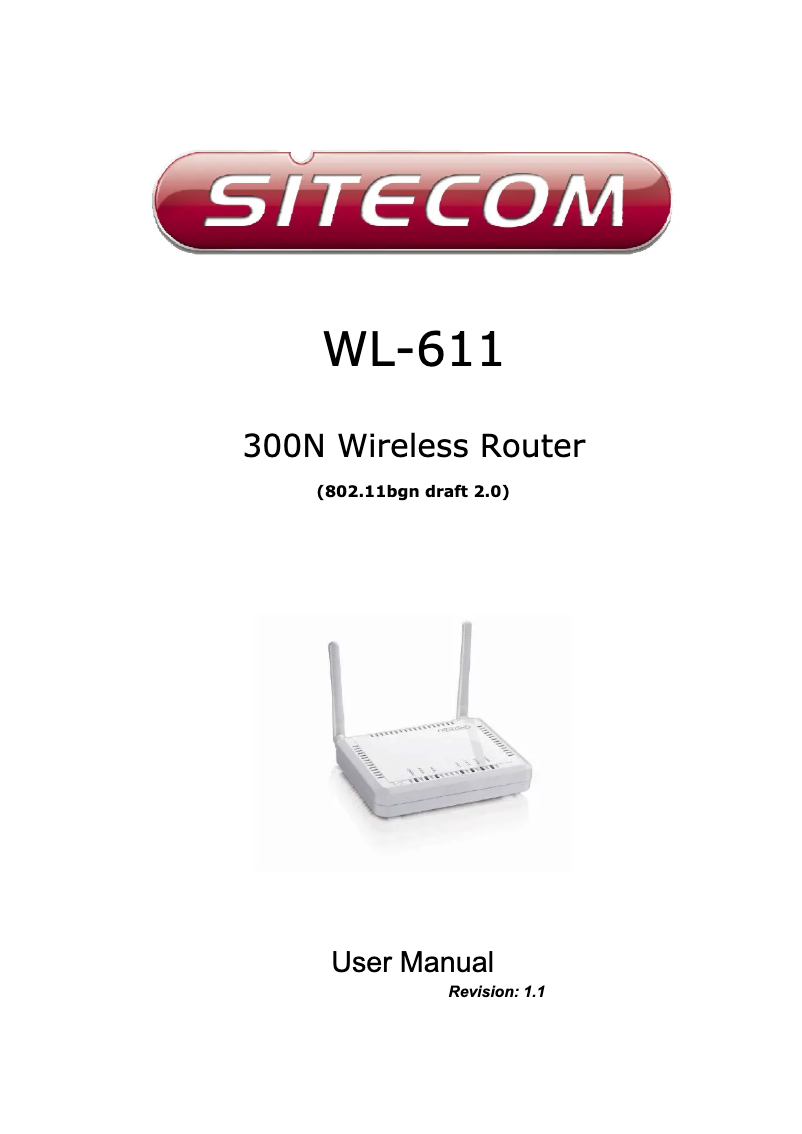 Page n°1 - Manuel utilisateur Sitecom WL-611