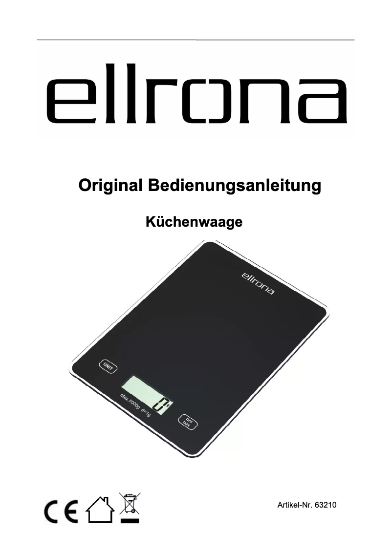 Page 1 de la notice Manuel utilisateur Ellrona 63210