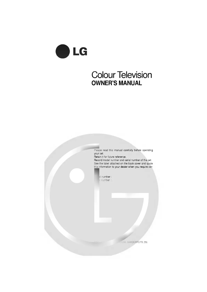 Page 1 de la notice Manuel utilisateur LG CF-20J3WG