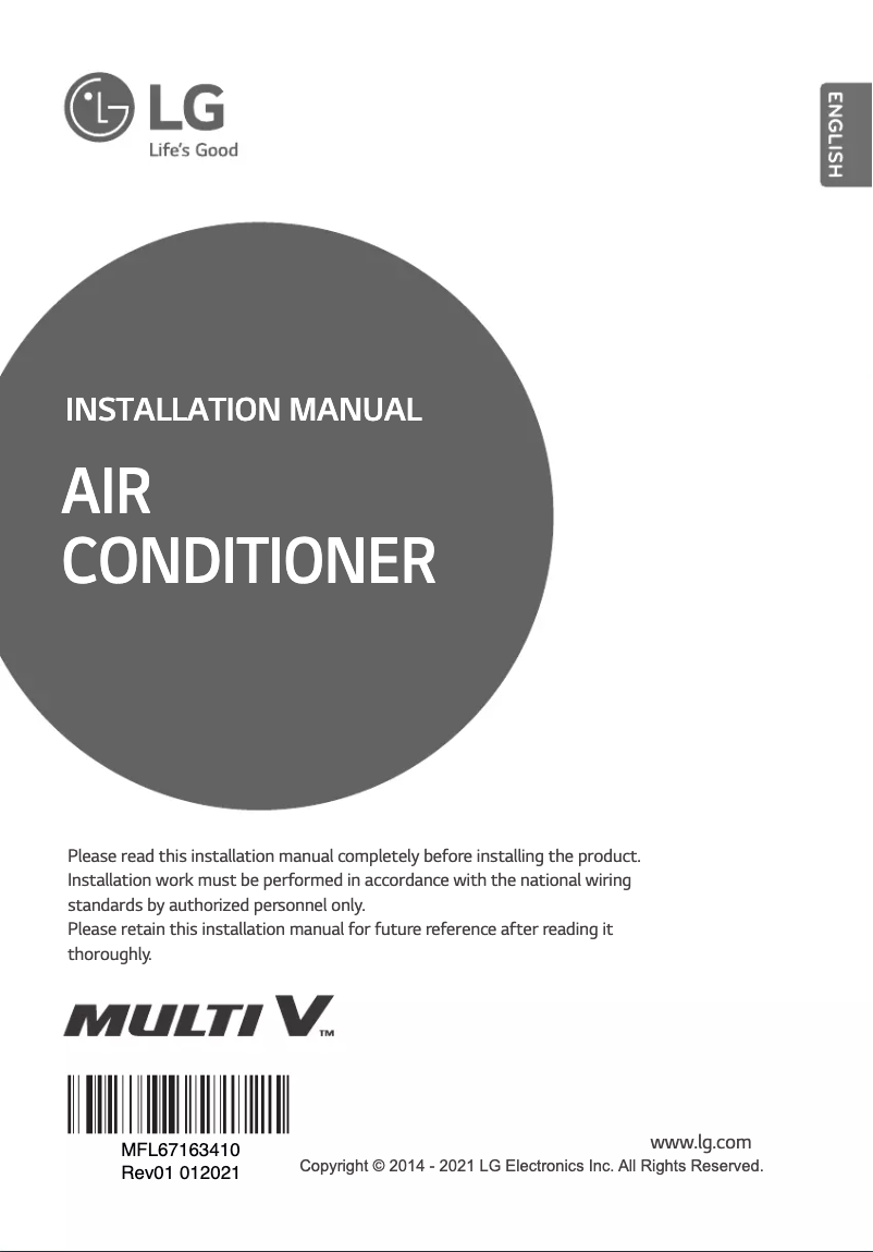 Page n°1 - Manuel utilisateur LG JRUV080LTE5