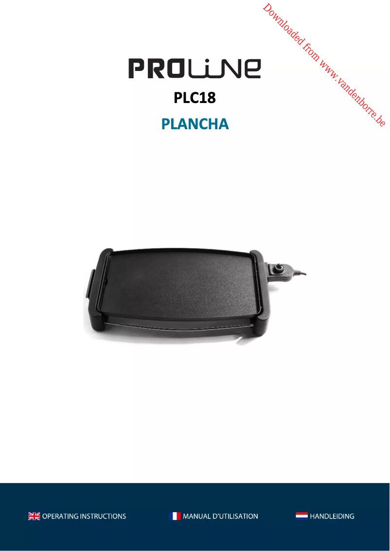 Page n°1 - Manuel utilisateur Proline PLC18