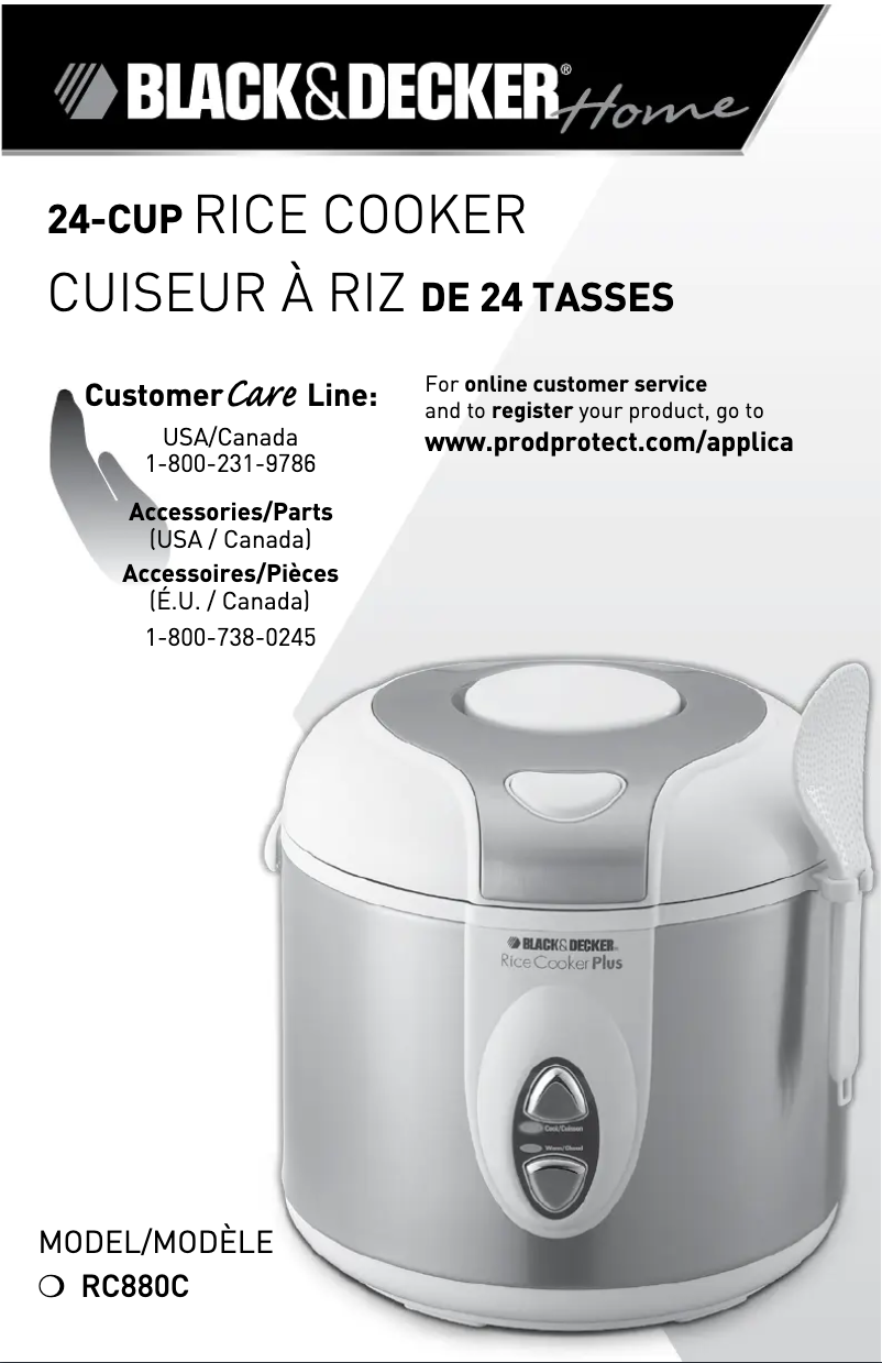 Page 1 de la notice Manuel utilisateur Black & Decker RC880C