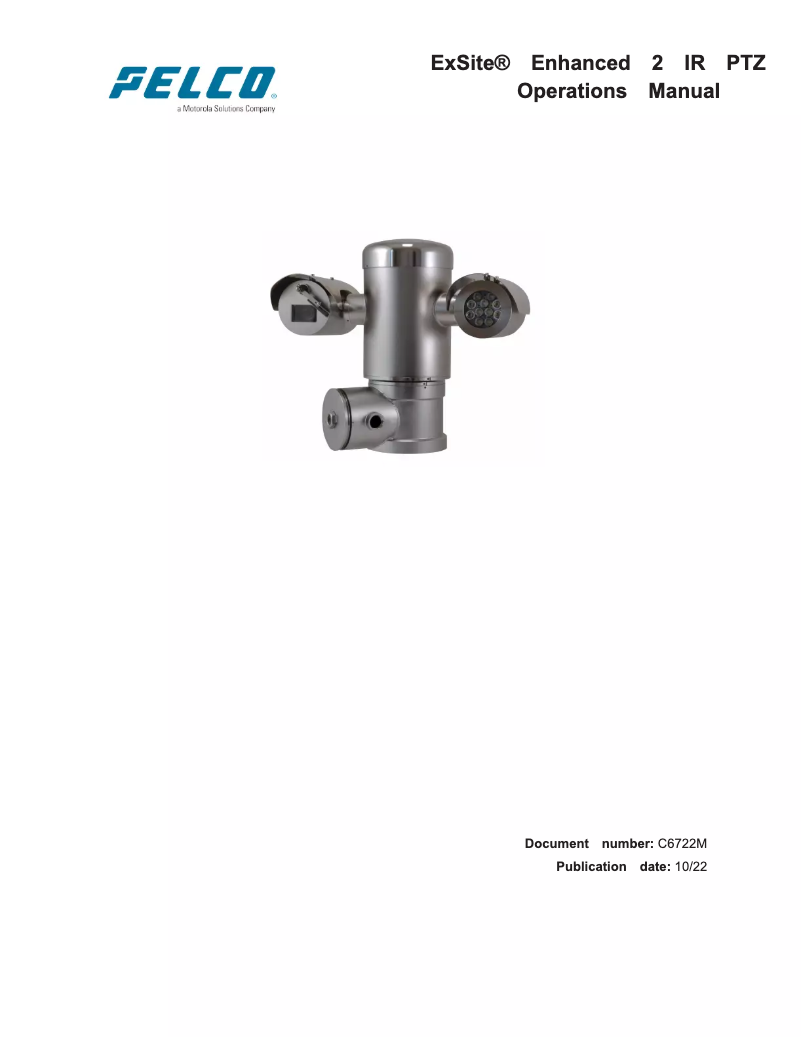 Page n°1 - Manuel utilisateur Pelco ExSite Enhanced 2