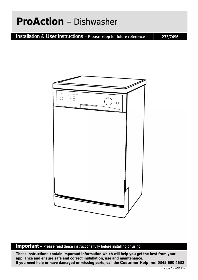 Image de la première page du manuel de l'appareil PRSL96W