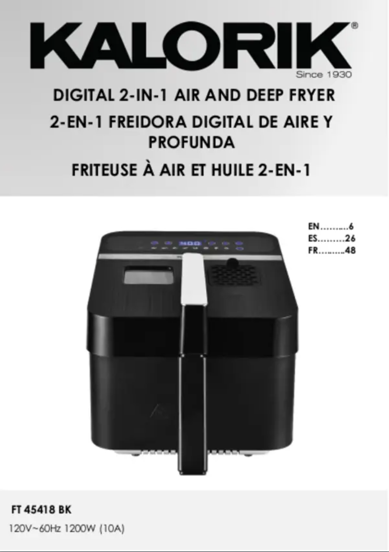 Image de la première page du manuel de l'appareil FT 45418