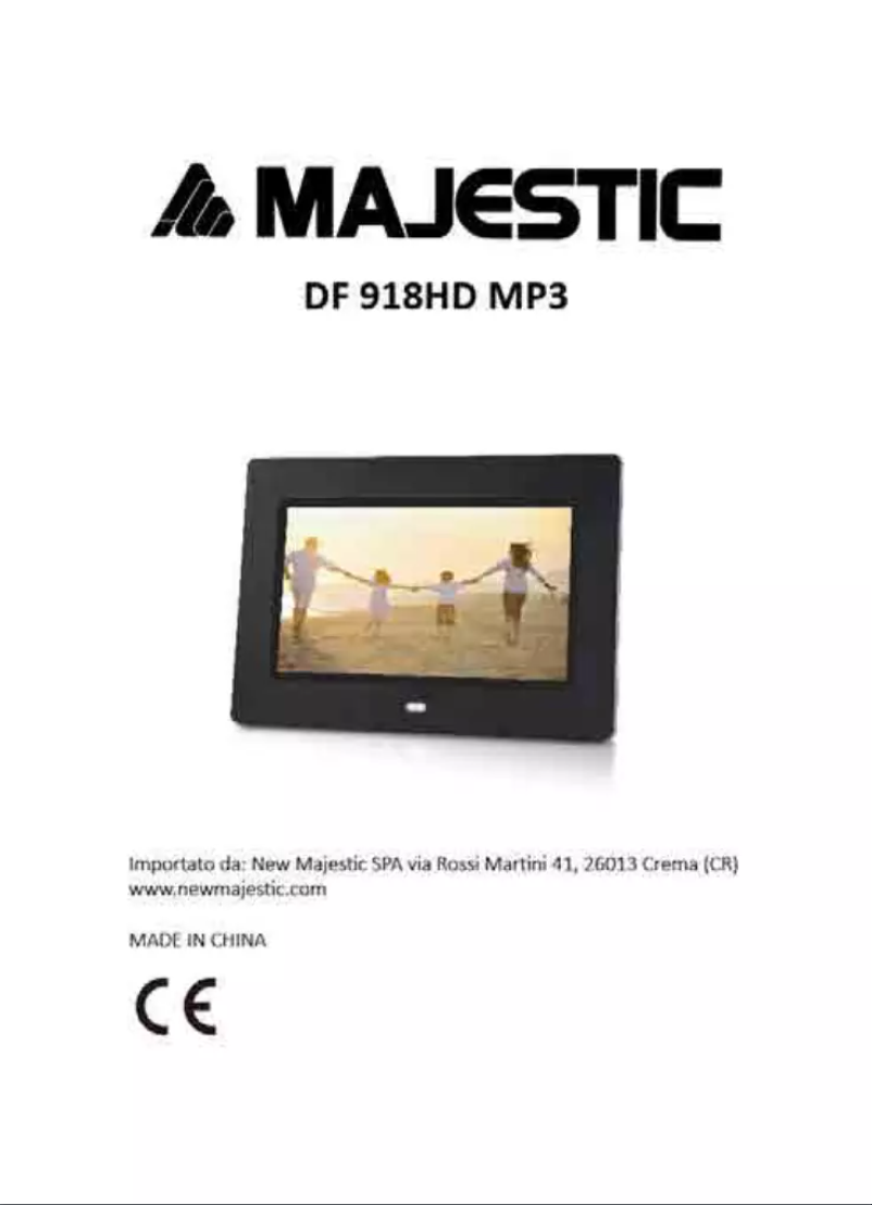 Page n°1 - Manuel utilisateur Majestic DF-918