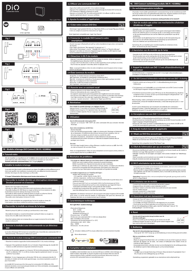 Image de la première page du manuel de l'appareil REV-LIGHT-MOD