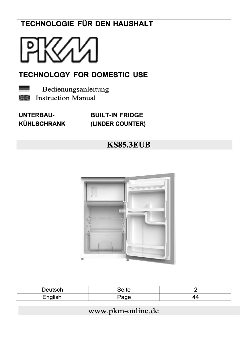 Image de la première page du manuel de l'appareil KS85.3EUB