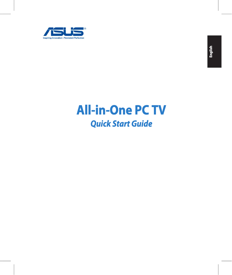 Page n°1 - Guide de démarrage rapide Asus ET2221AUTR