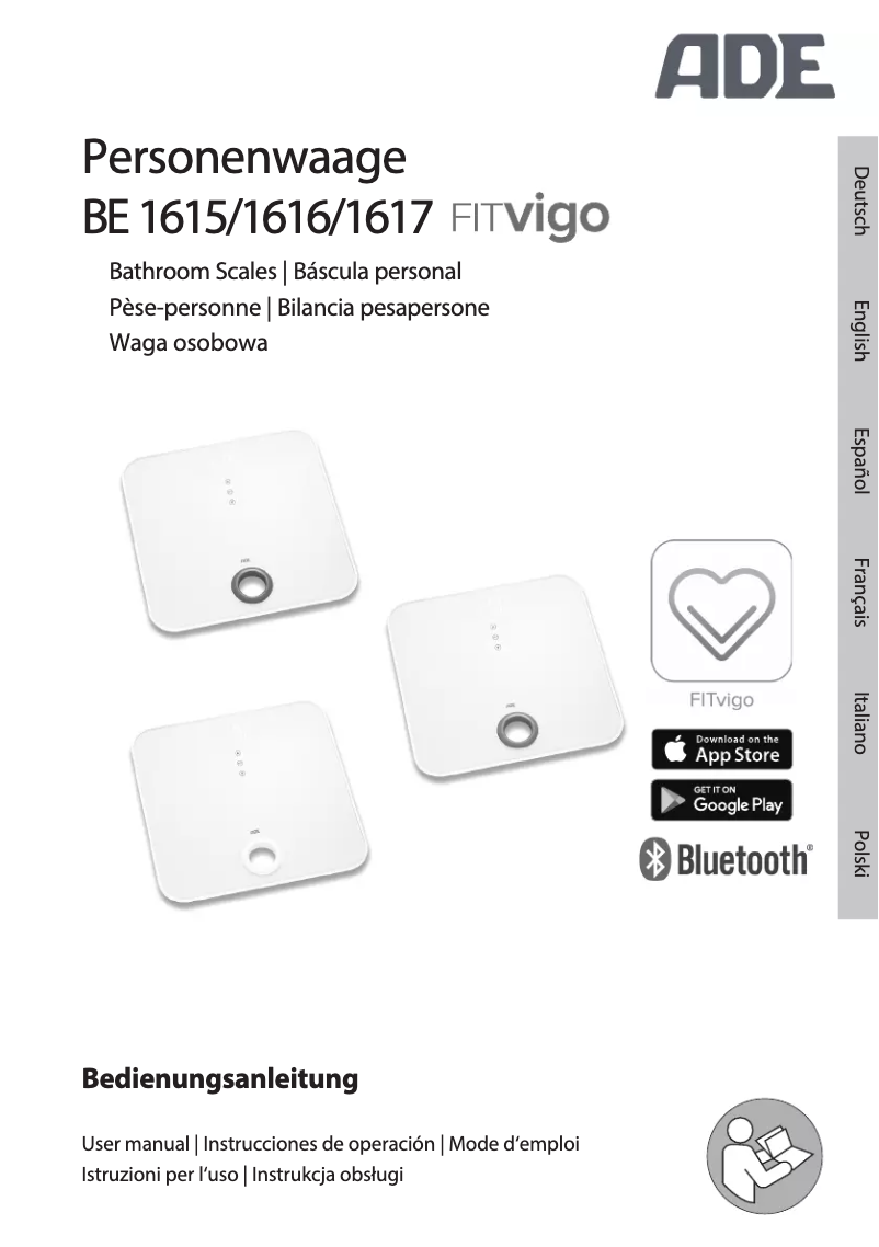 Page 1 de la notice Manuel utilisateur ADE FITvigo BE 1617