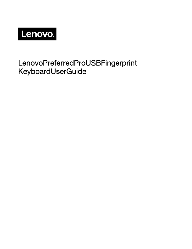 Page 1 de la notice Manuel utilisateur Lenovo Preferred Pro