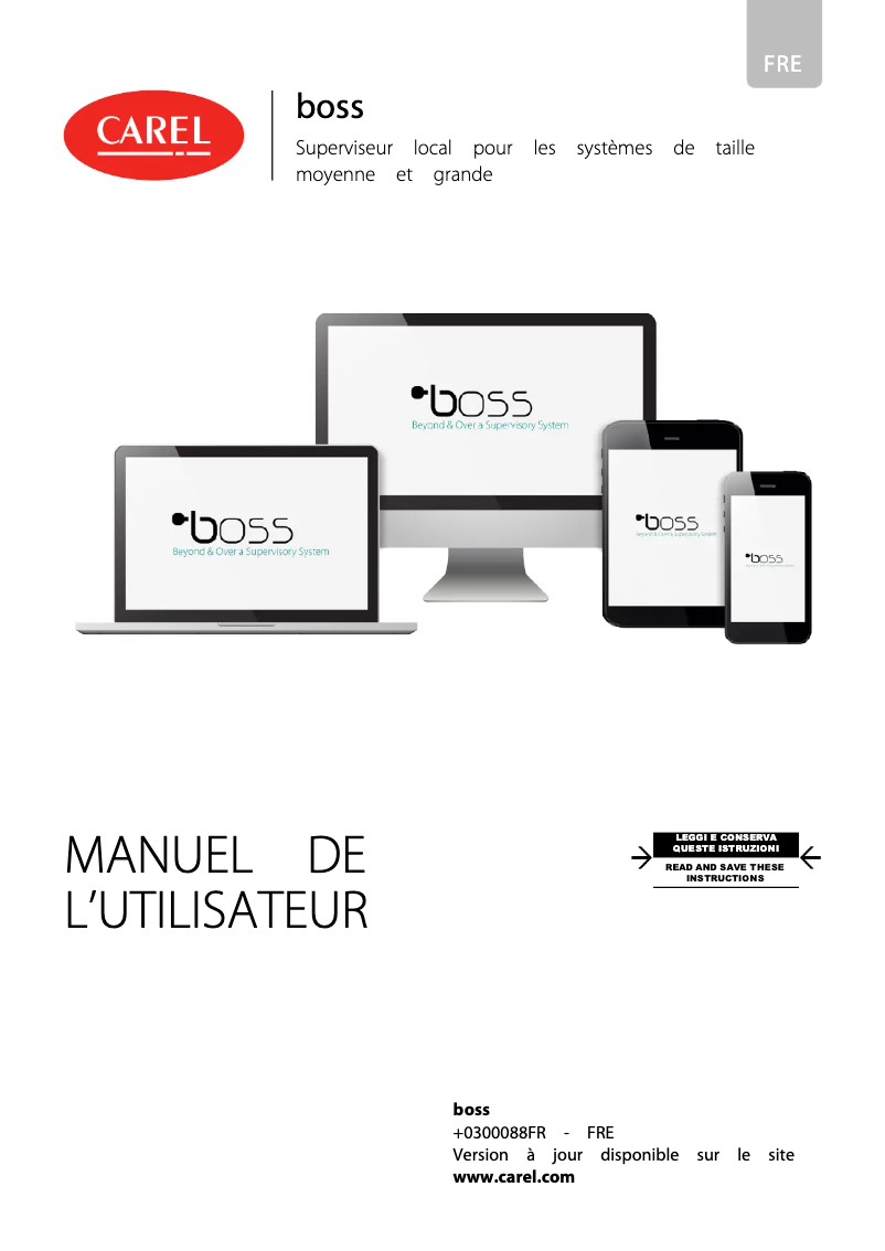 Imagen de la primera página del manual del dispositivo Boss