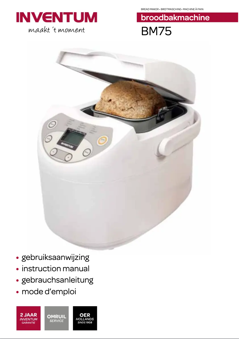 Page n°1 - Manuel utilisateur Inventum BM75
