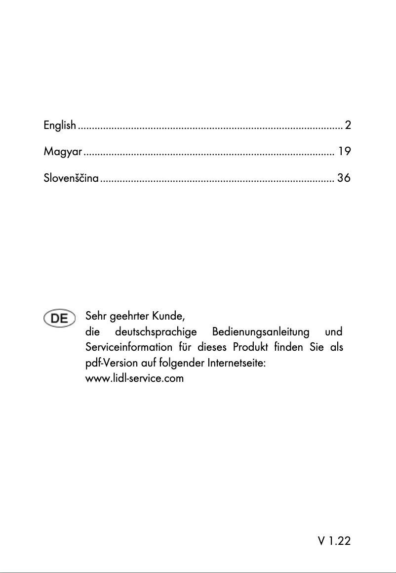 Page 1 de la notice Manuel utilisateur SilverCrest SUS 17 A1