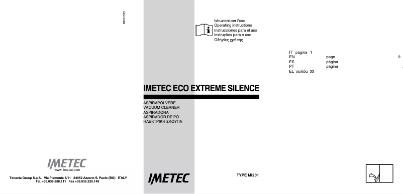 Page 1 de la notice Manuel utilisateur Imetec 8096