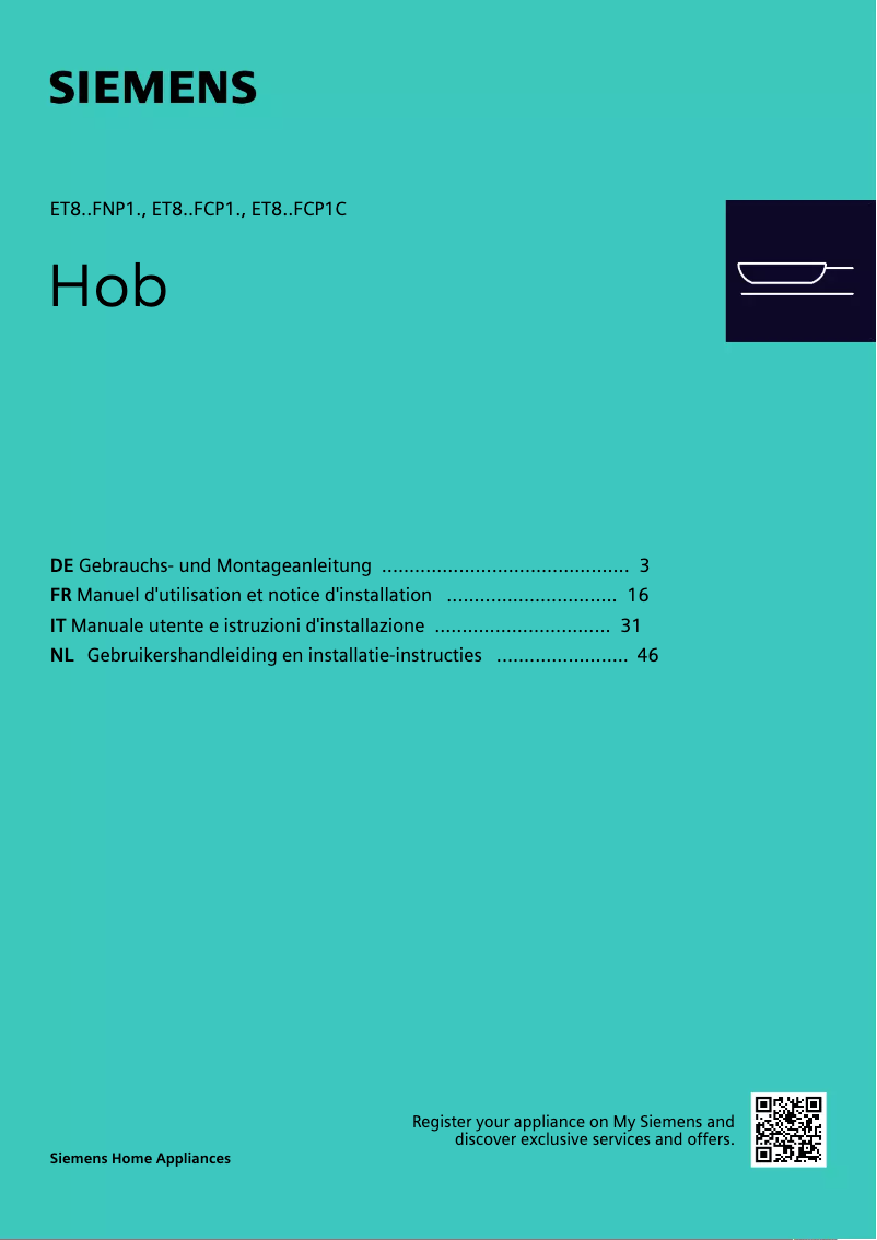 Image de la première page du manuel de l'appareil ET801FCP1D