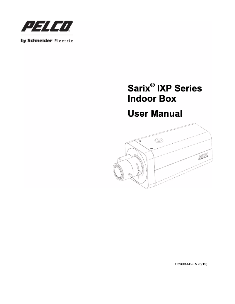Page n°1 - Manuel utilisateur Pelco Sarix Professional IXP