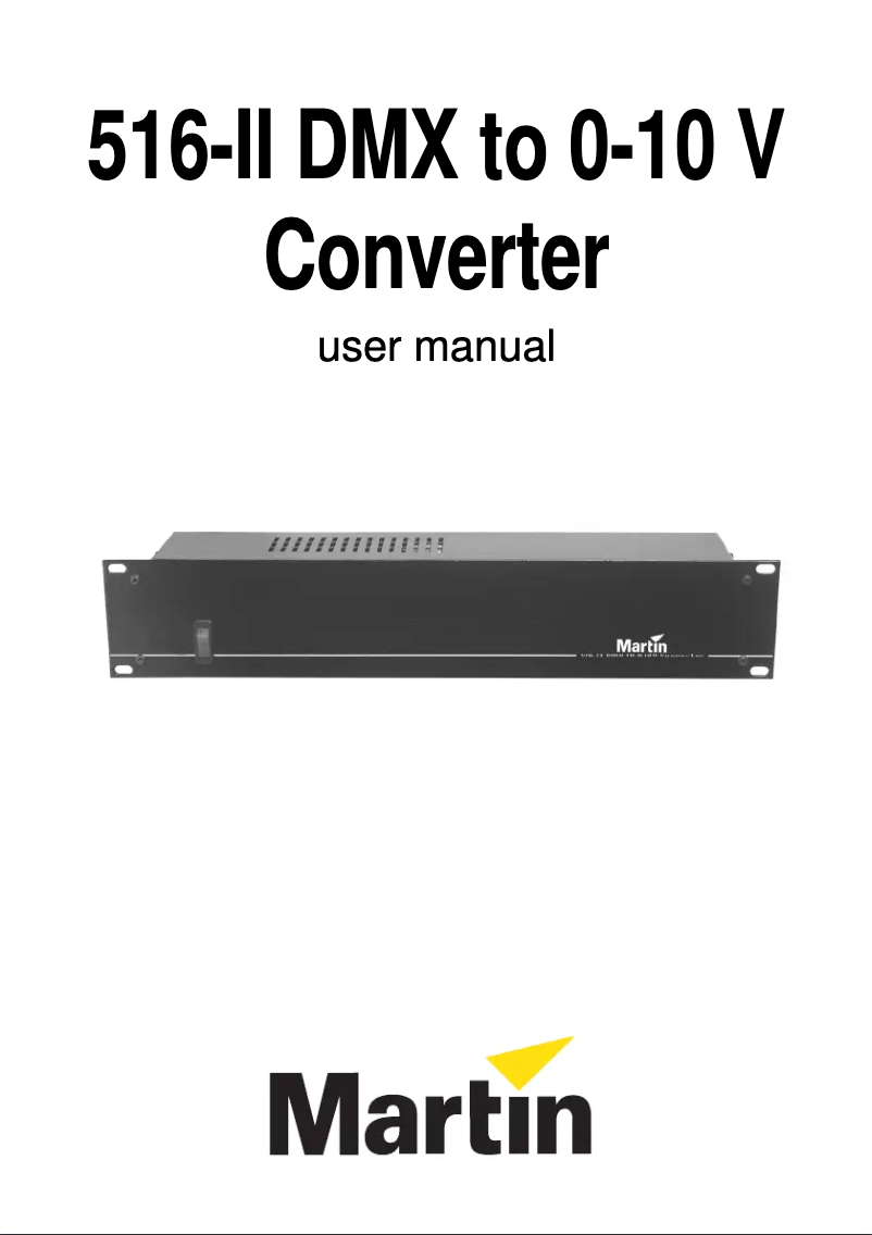 Image de la première page du manuel de l'appareil 516-II Converter