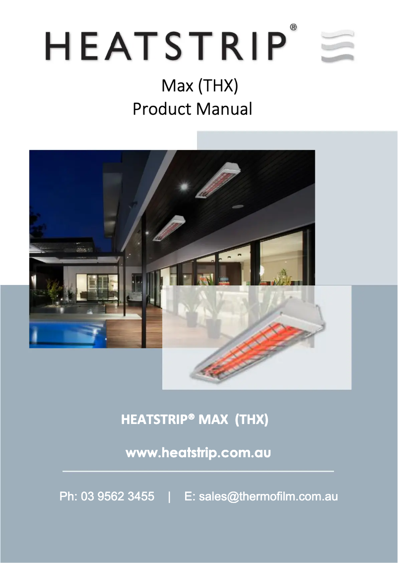 Page 1 de la notice Manuel utilisateur Heatstrip THX3600