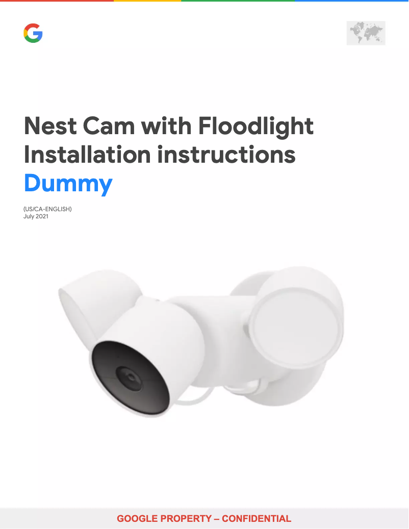 Page n°1 - Manuel utilisateur Google Nest Cam Floodlight