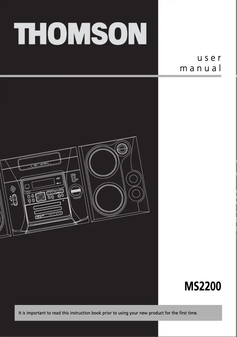 Page 1 de la notice Manuel utilisateur Thomson MS2200