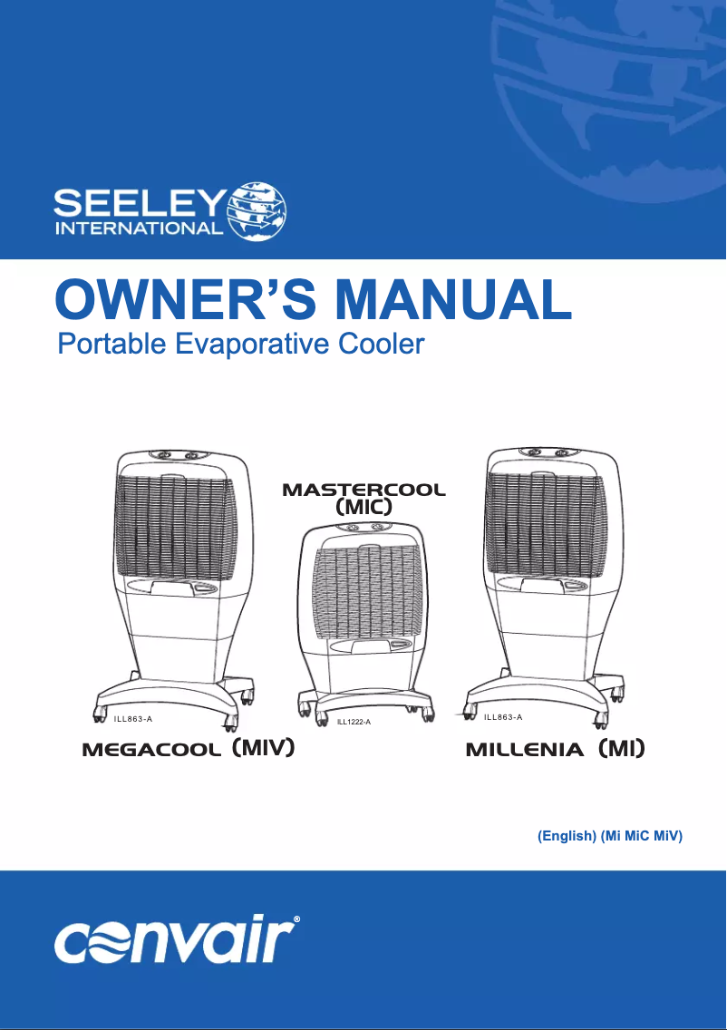 Page n°1 - Manuel utilisateur Convair Mastercool ILL1222-A