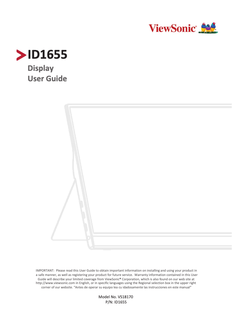 Image de la première page du manuel de l'appareil ID1655