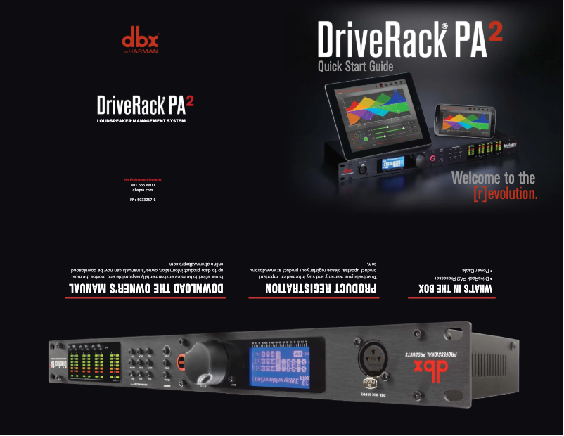 Image de la première page du manuel de l'appareil DriveRack PA2