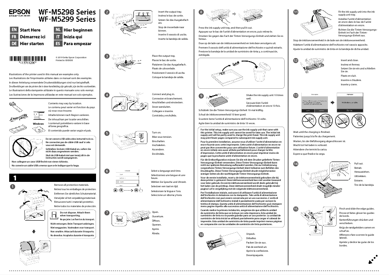 Image de la première page du manuel de l'appareil WorkForce Pro WF-M5299