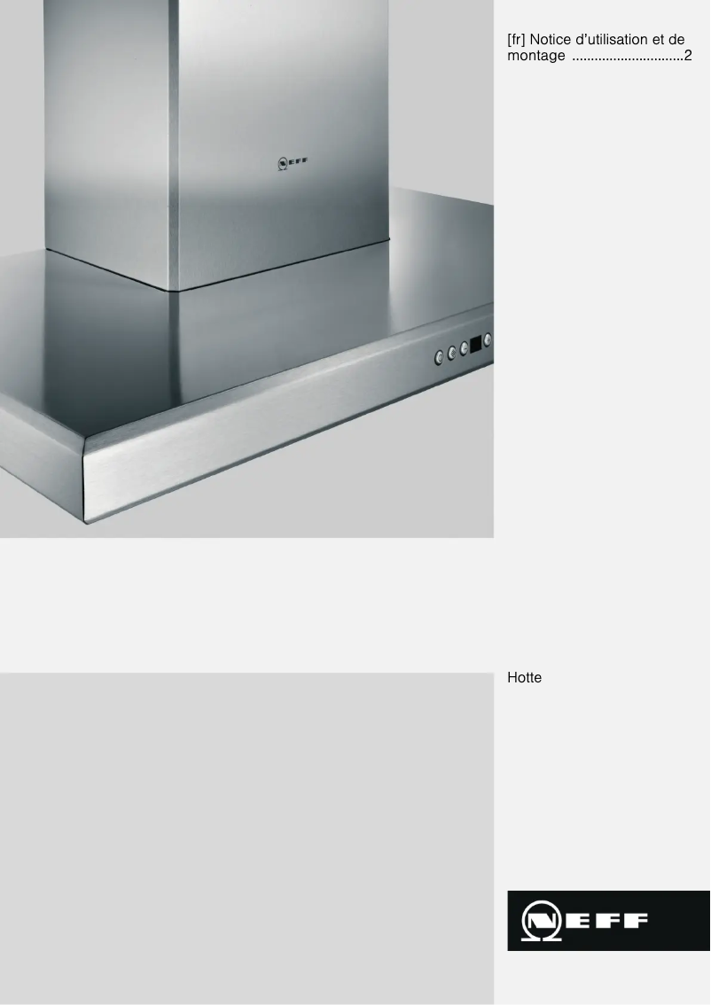 Page 1 of the manual User Manual Neff D79F55N0