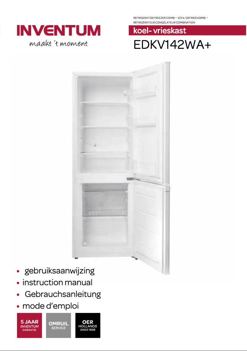 Page n°1 - Manuel utilisateur Inventum EDKV142WA+