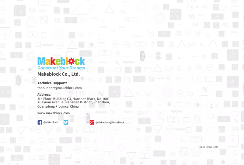 Page 1 de la notice Manuel utilisateur Makeblock Neuron Inventor Kit