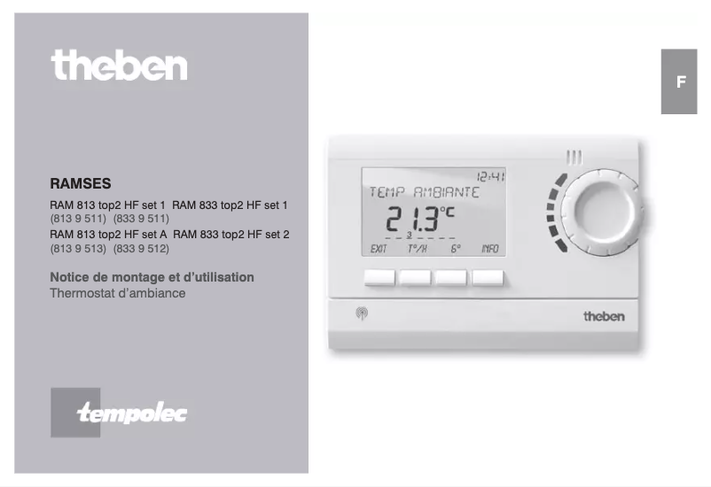 Página 1 del manual Manual de usuario Theben RAM 833 top2 HF set 2