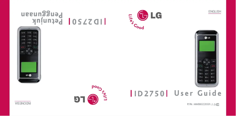 Page n°1 - Manuel utilisateur LG ID2750