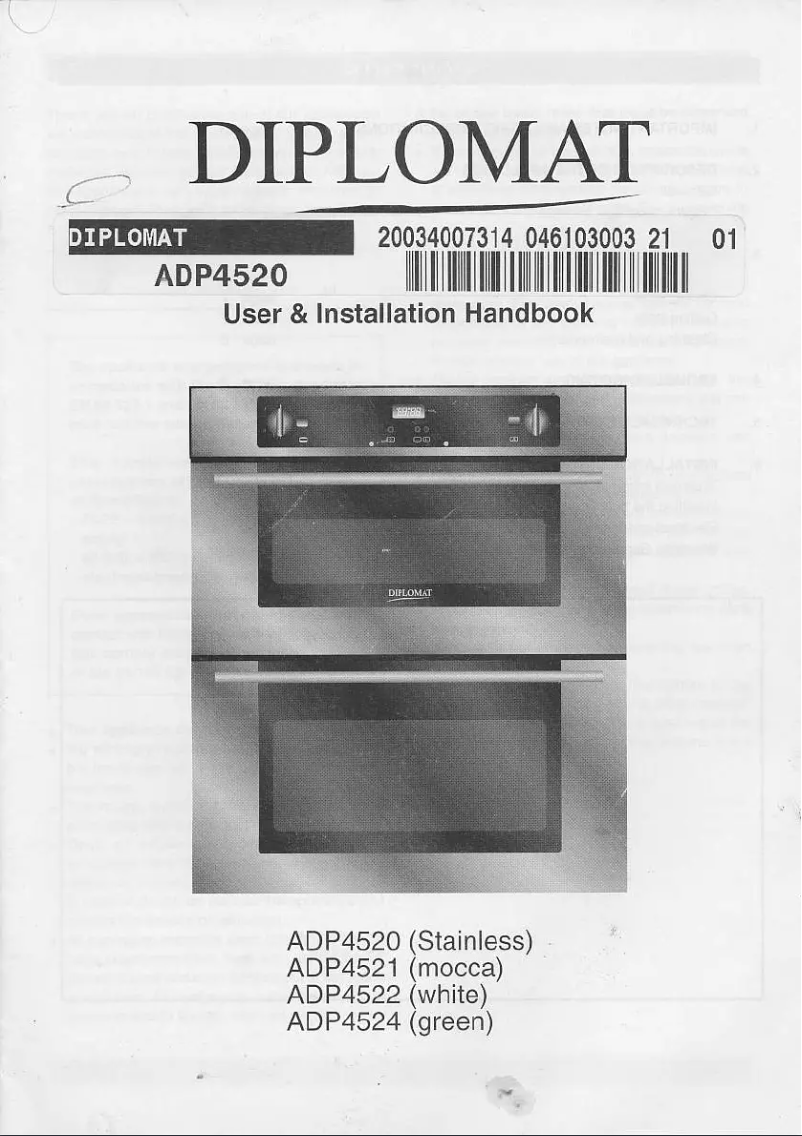 Image de la première page du manuel de l'appareil ADP4521