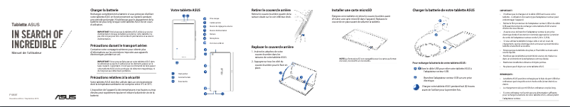 Image de la première page du manuel de l'appareil ZenPad 7.0