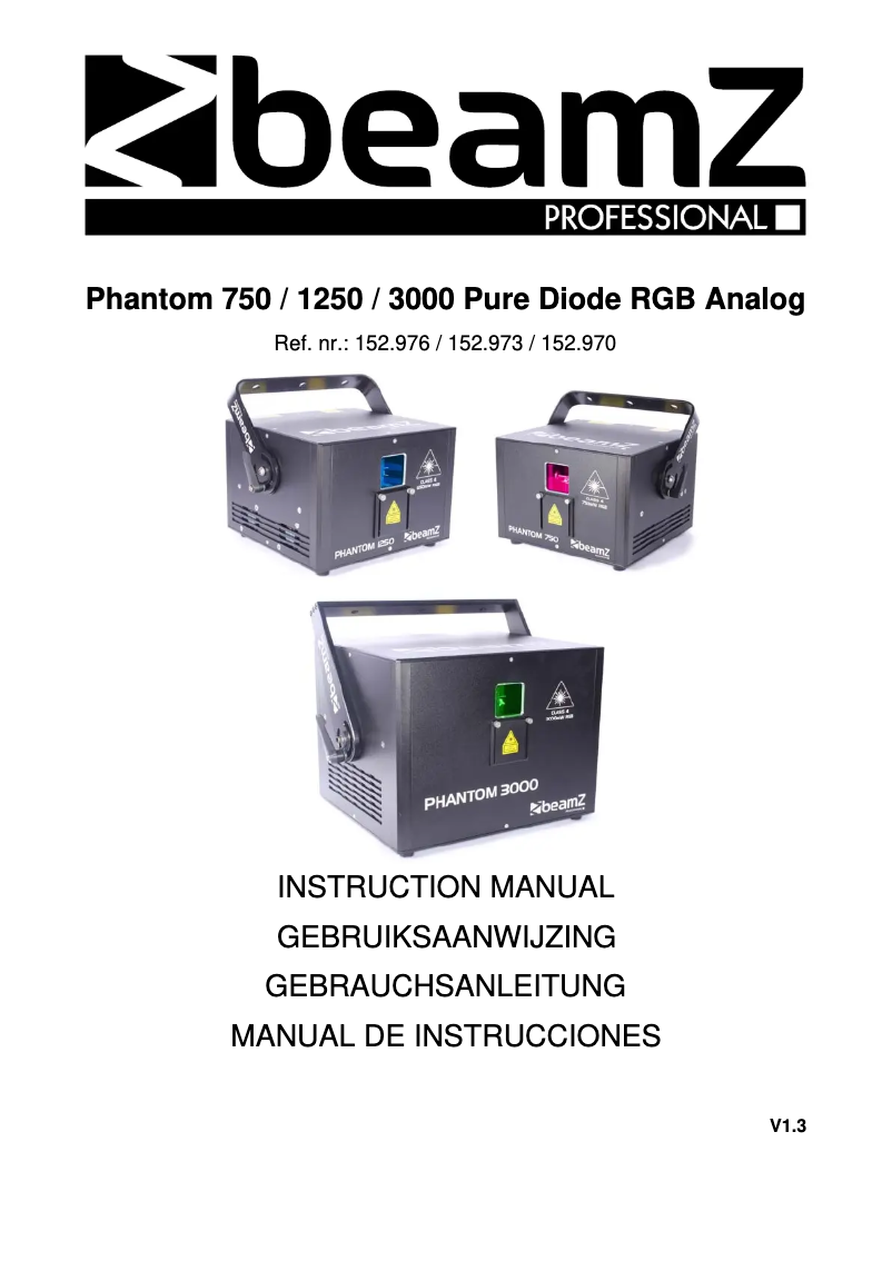 Page n°1 - Manuel utilisateur BeamZ Phantom 3000