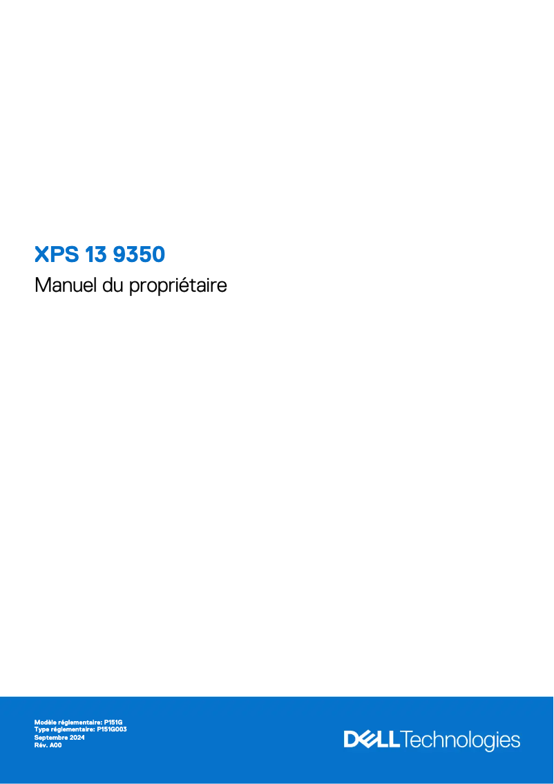 Page n°1 - Manuel utilisateur Dell XPS 13