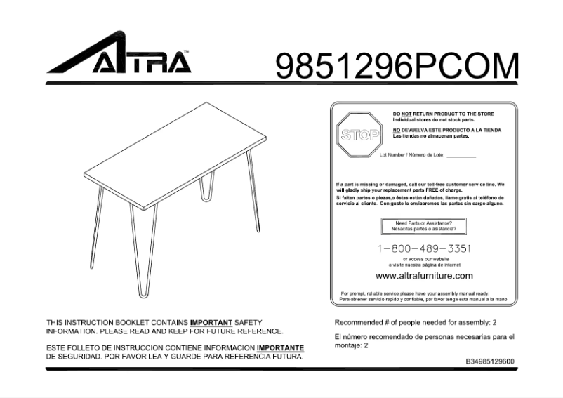 Page 1 de la notice Manuel utilisateur Altra 9851296PCOM