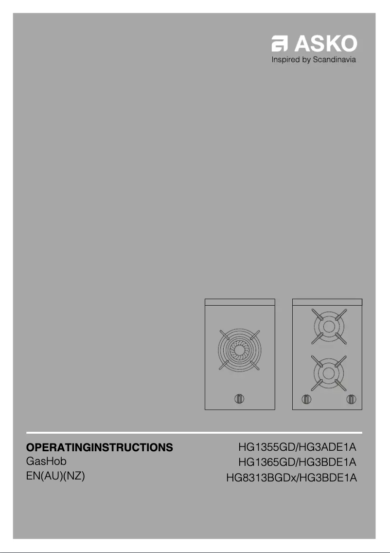 Page 1 de la notice Manuel utilisateur Asko HG1365GD