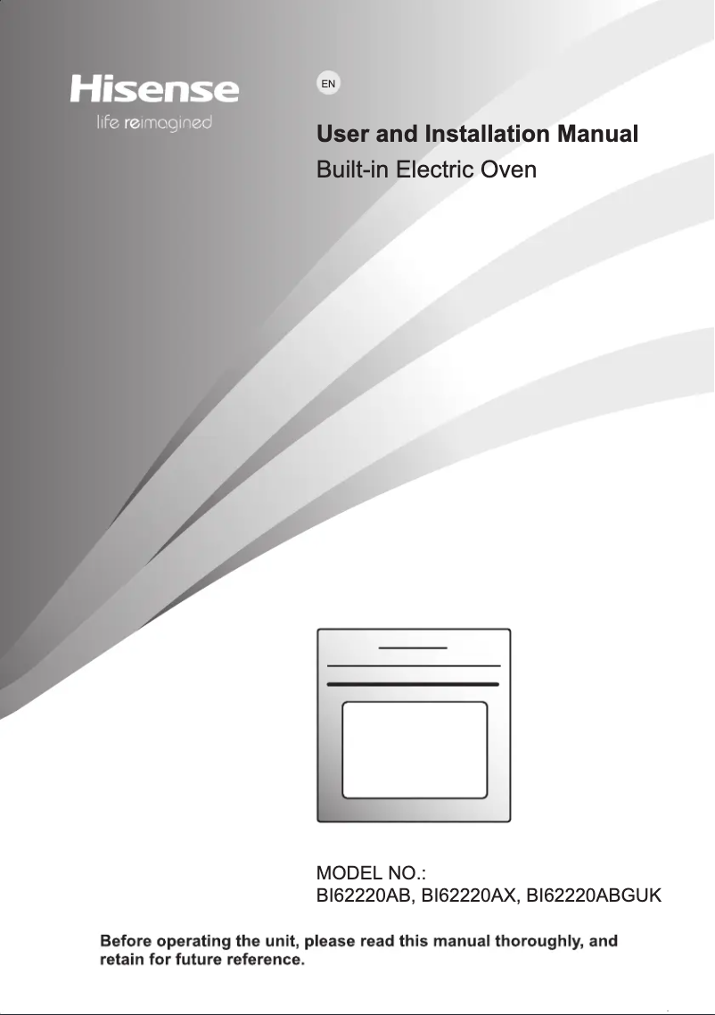 Page n°1 - Manuel utilisateur Hisense BI62220ABG