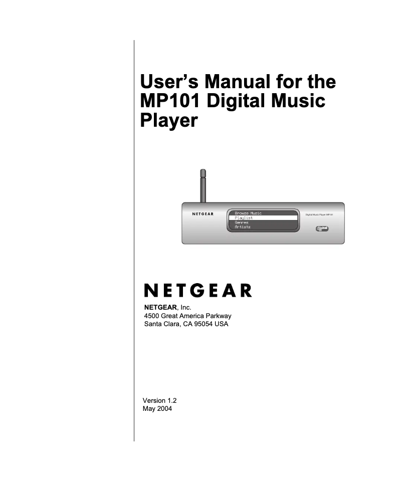 Page 1 de la notice Mode d'emploi Netgear MP101