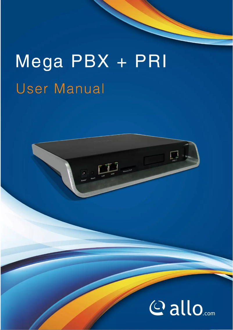 Página 1 del manual Manual de usuario ALLO PBX Mega