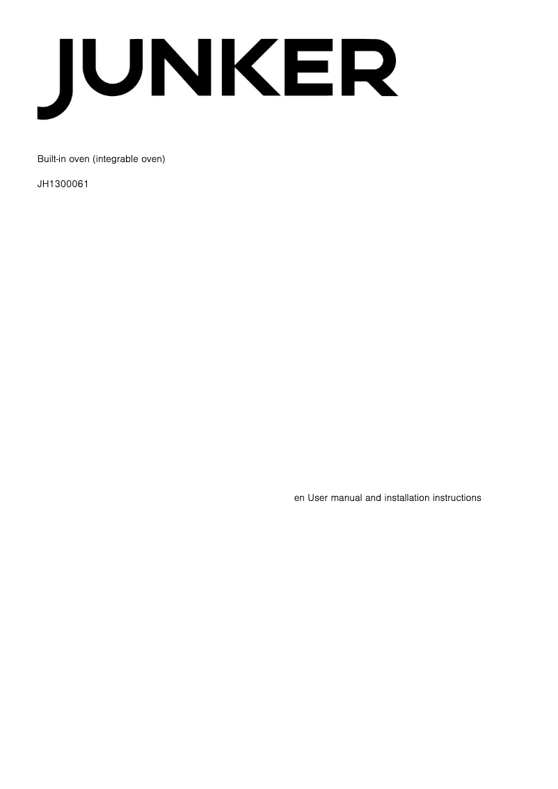Page 1 de la notice Label énergétique Junker JH1300061