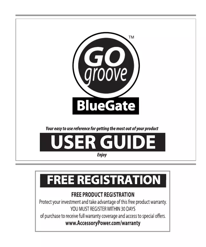 Image de la première page du manuel de l'appareil BlueGATE