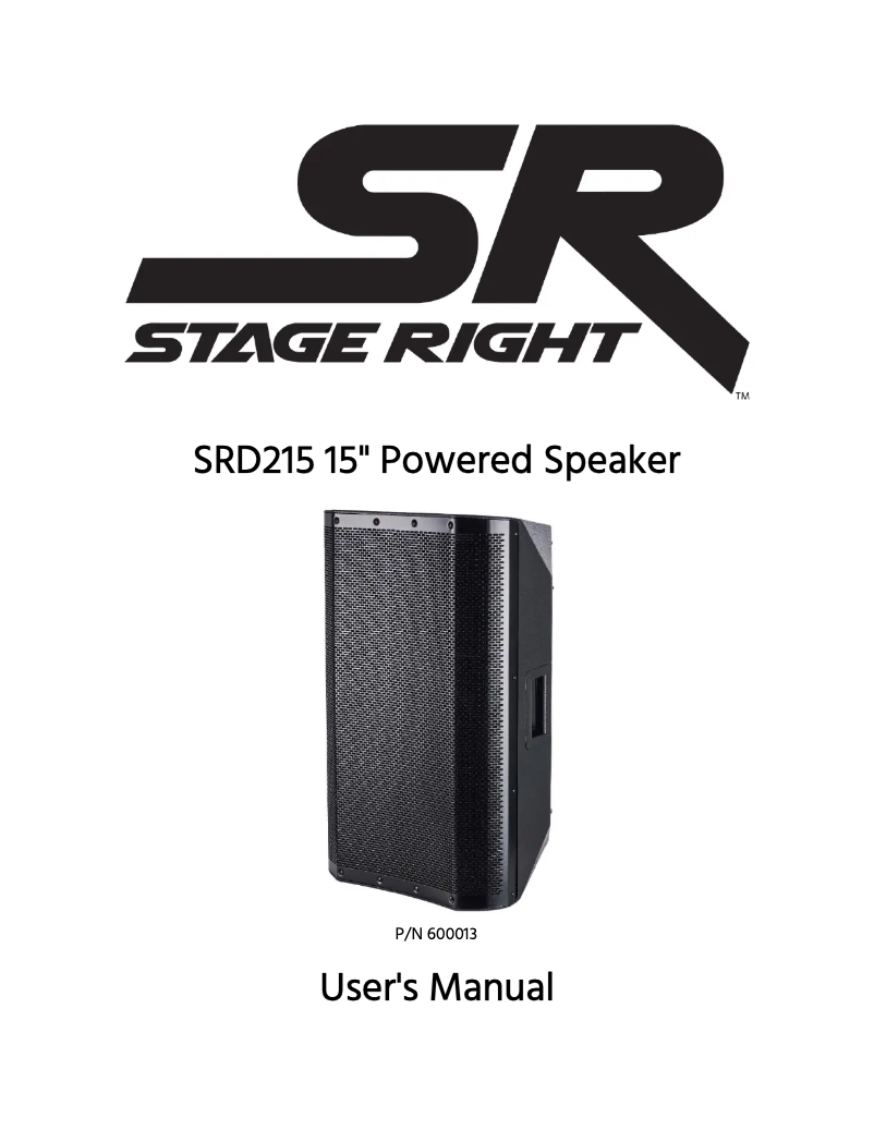 Page 1 de la notice Manuel utilisateur Monoprice Stage Right SRD215