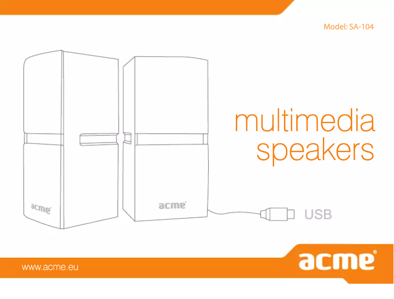 Page 1 de la notice Manuel utilisateur Acme Made SA104