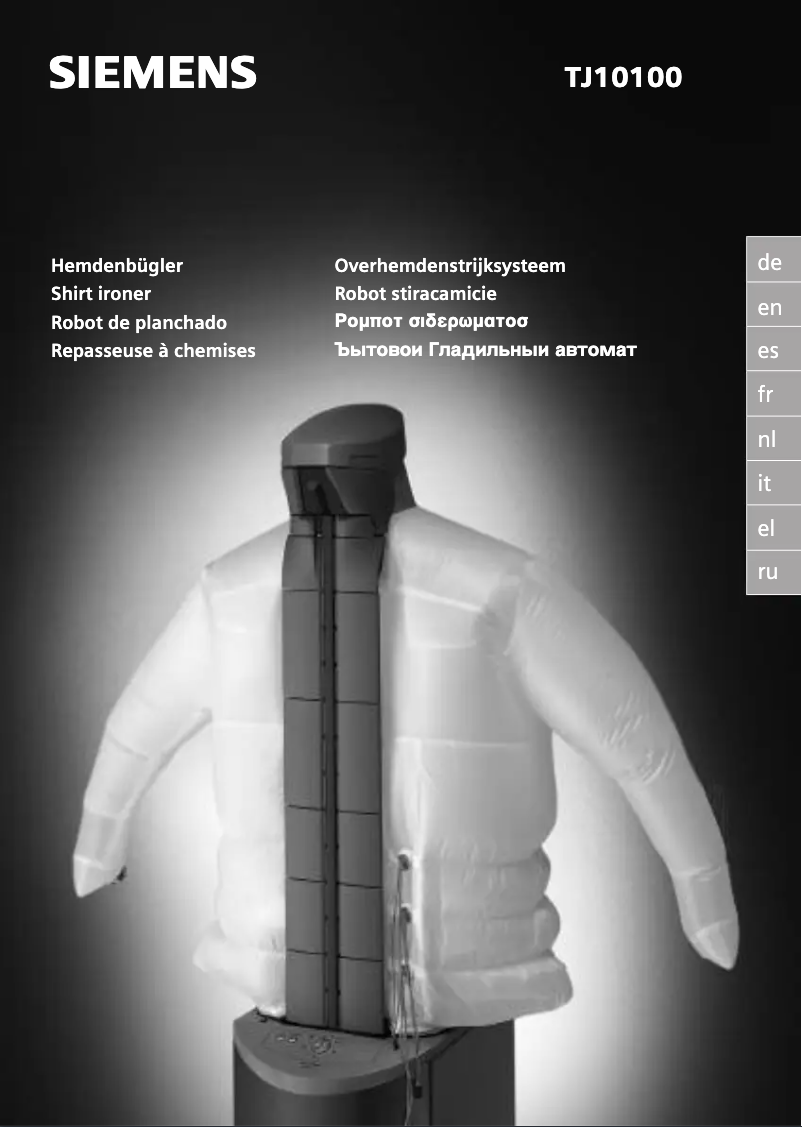 Page 1 de la notice Manuel utilisateur Siemens Dressman TJ10100
