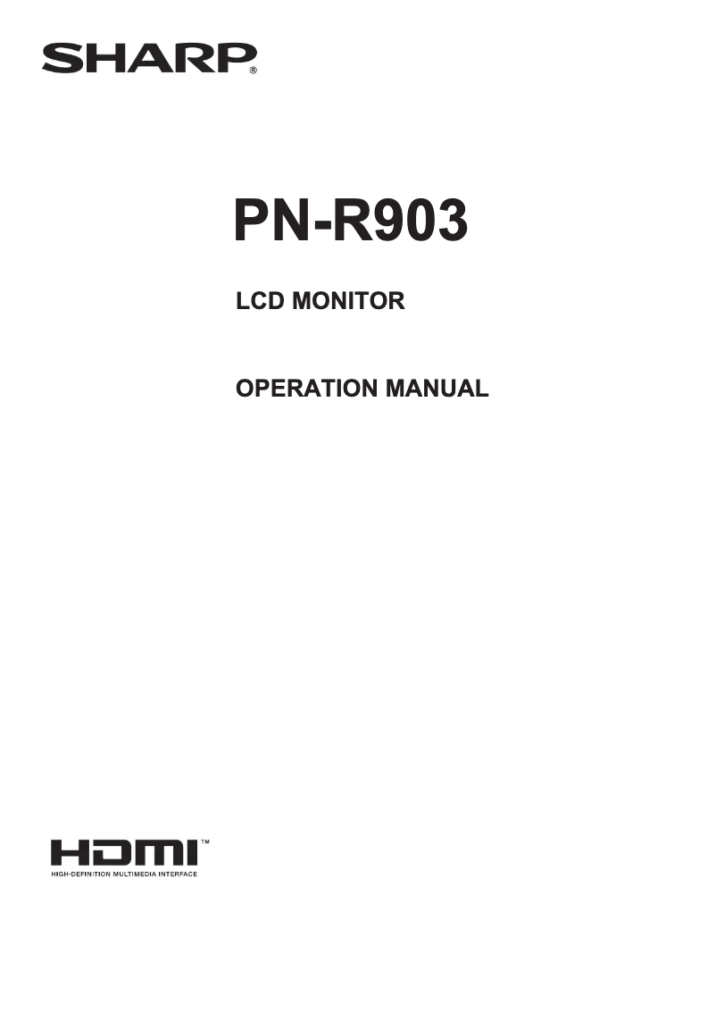 Image de la première page du manuel de l'appareil PN-R903